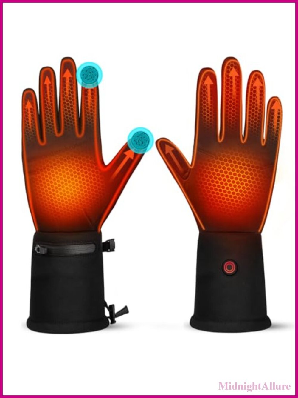 Heated Glove Liners Rechargeable Thin Electric Touchscreen for Winter